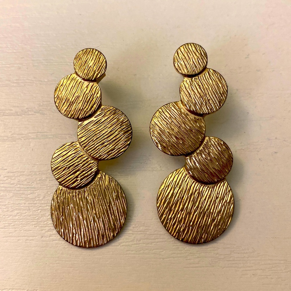 Gold statement earrings